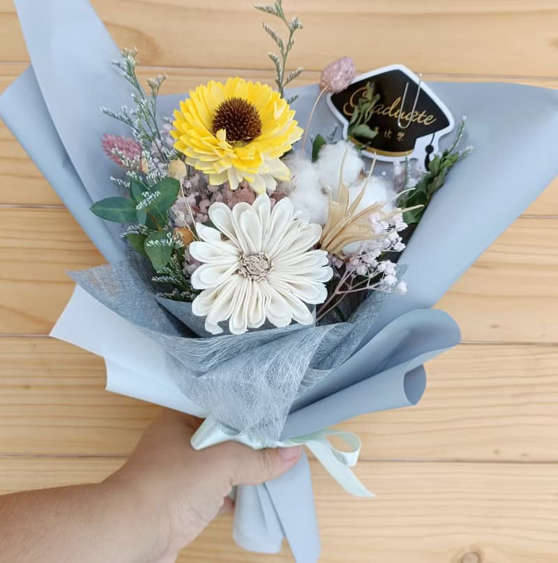 畢業禮物花束 生日乾燥花永生花束開幕店面佈置手作企業課程