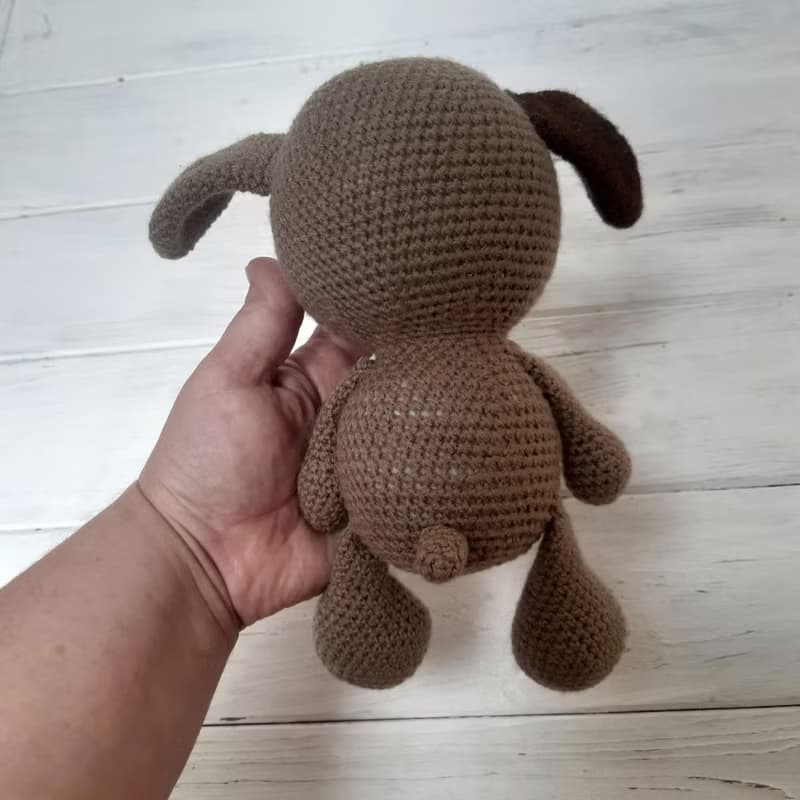 Hand Crochet Funny Dog Stuffed Toys Animals Knit Amigurumi Gift