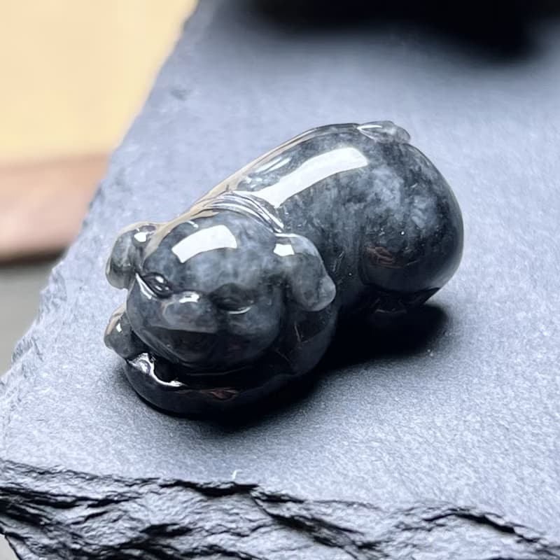 烏雞翡翠豬 | 天然緬甸A貨翡翠 | 送禮