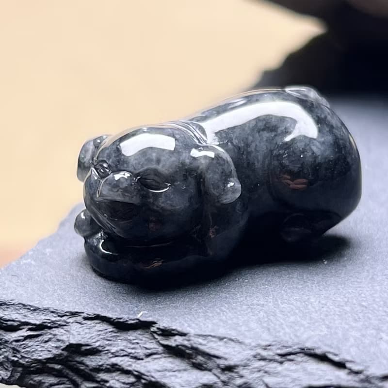 烏雞翡翠豬 | 天然緬甸A貨翡翠 | 送禮