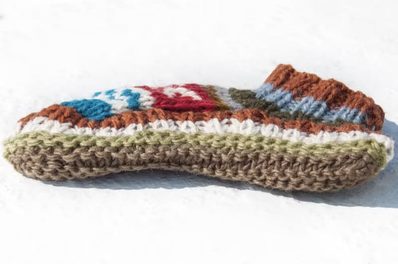 歐洲風鉤織襪 手織純羊毛針織襪/內刷毛條紋襪/羊毛鉤織長襪/保暖毛襪 聖誕禮物 情人節禮物 交換禮物 生日禮物-栗子蛋糕