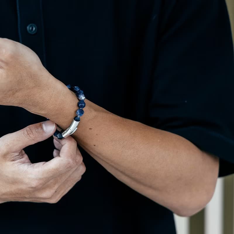 【NOUVELLE】SnapEase | 切角藍紋石手鏈