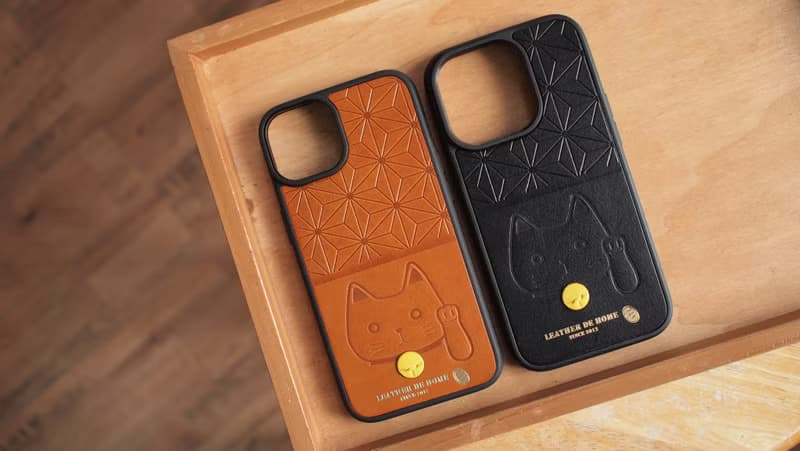 招財貓iPhone皮革手機殼