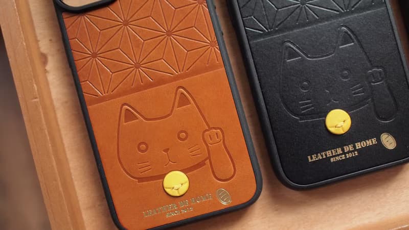 招財貓iPhone皮革手機殼