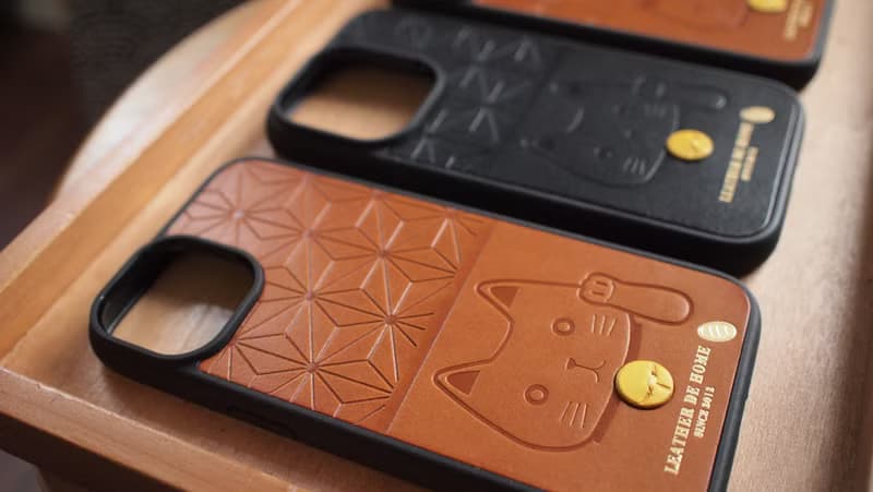 招財貓iPhone皮革手機殼