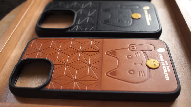 招財貓iPhone皮革手機殼