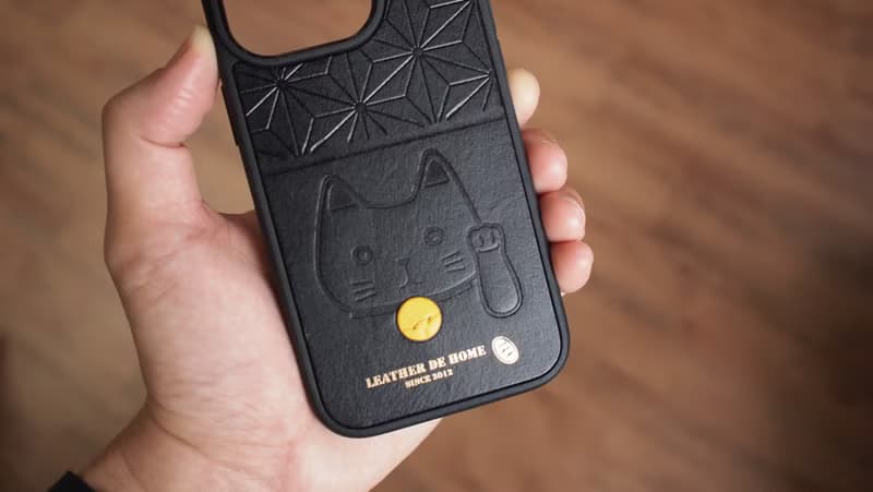 招財貓iPhone皮革手機殼