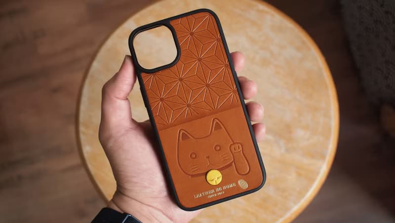 招財貓iPhone皮革手機殼