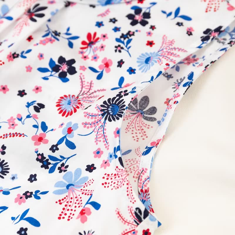 【MEDUSA】小立圓領粉藍小花背心上衣(M-XL) | 女休閒上衣