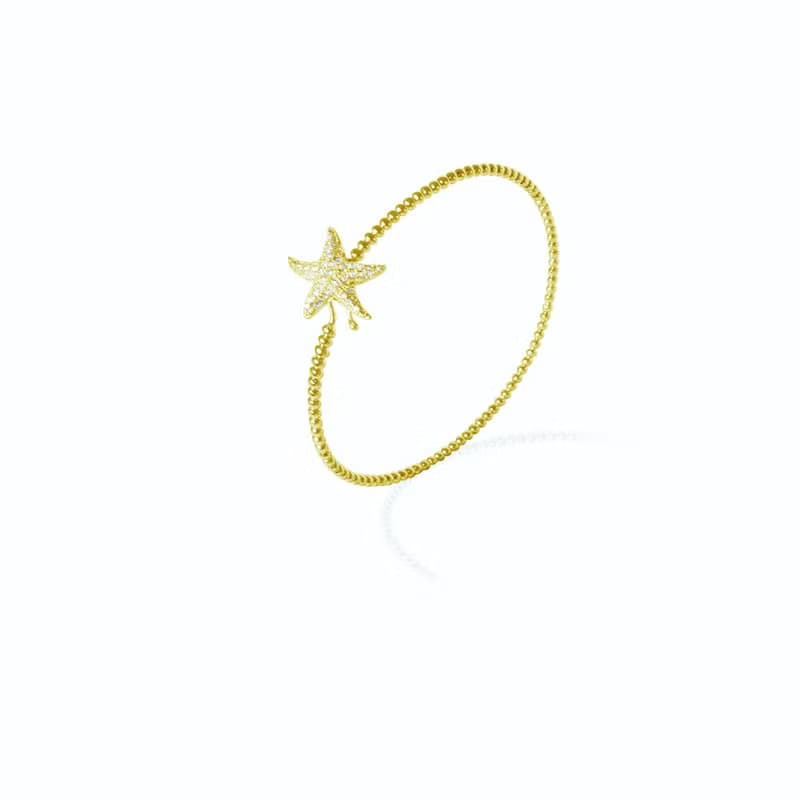 海女系列 金/銀色 海星手鐲