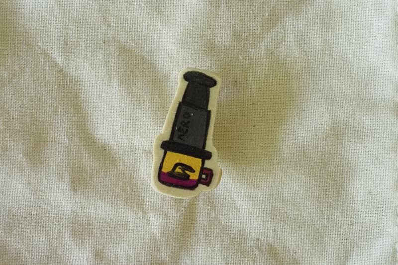 Aero Press Handmade Wooden Pin