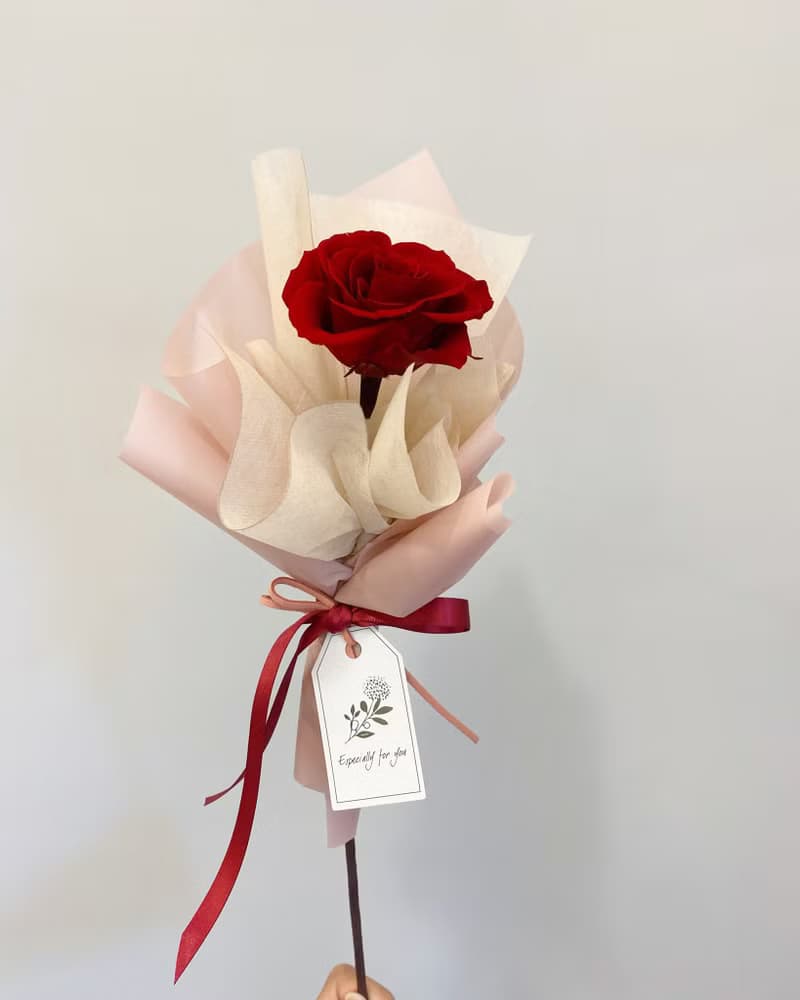永生花 / 單枝永生玫瑰花束 / 情人節花束