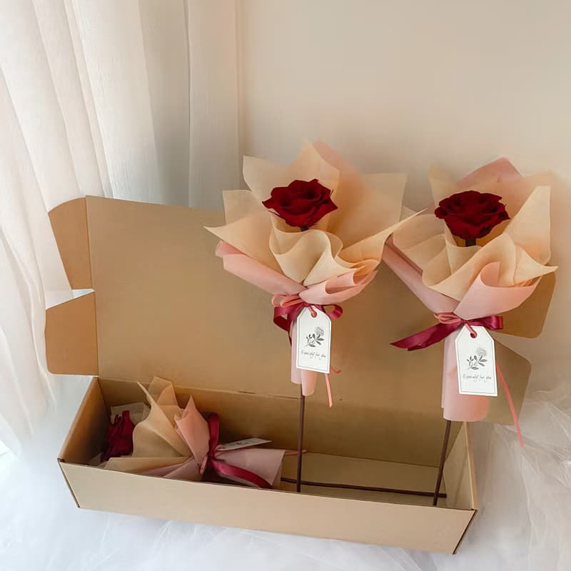 永生花 / 單枝永生玫瑰花束 / 情人節花束