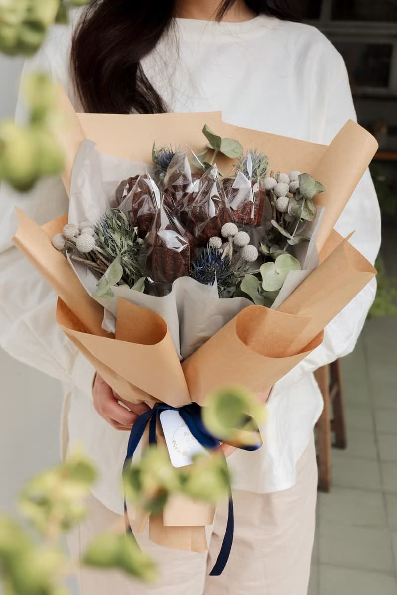 - 可麗露花束 - 乾燥花 x 甜點 花束 (台中可自取)