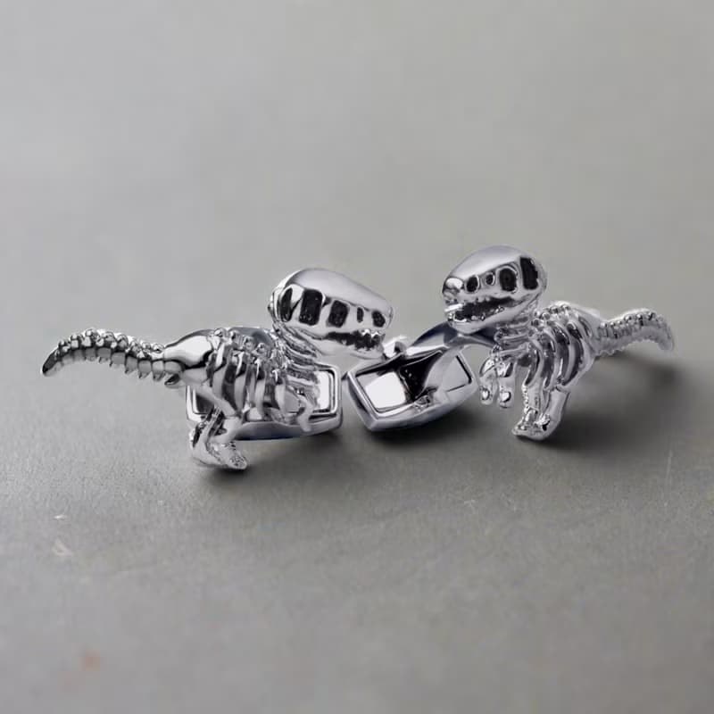 复古恐龙骨袖釦