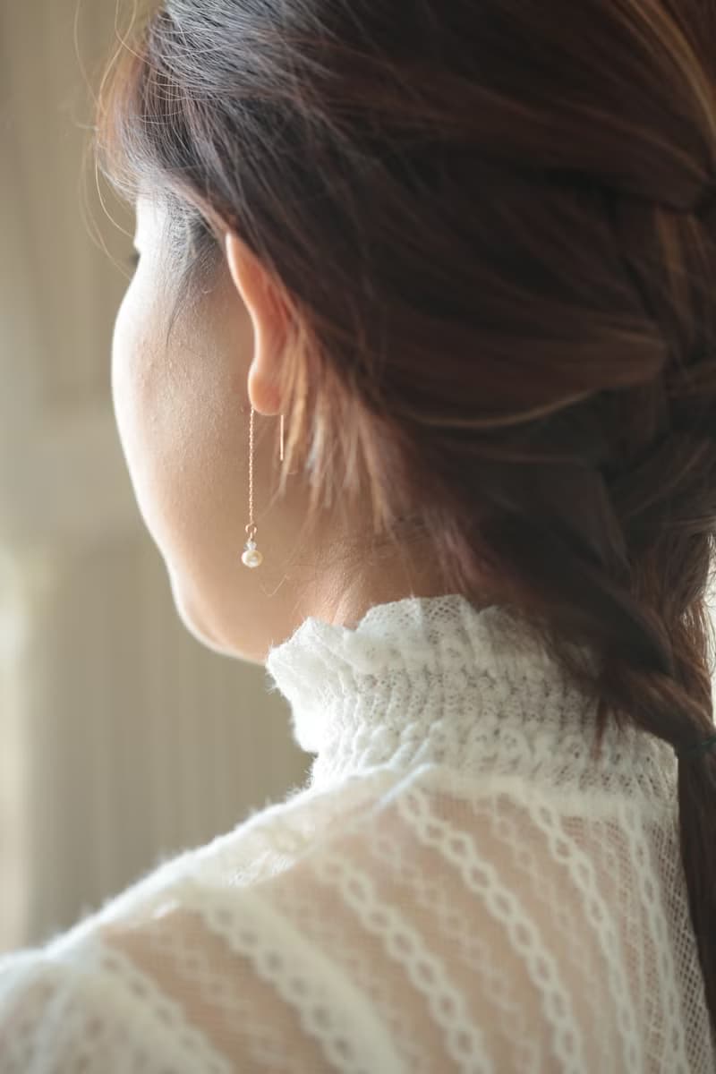 白色序曲系列_赫基盟水晶+珍珠耳鍊