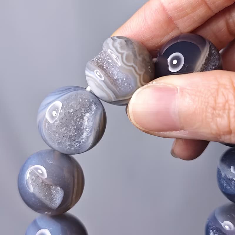 瑪瑙 玉瓍 微聚寶盆 黑白 事業 領袖 招財 手鍊 單品 禮物 收藏