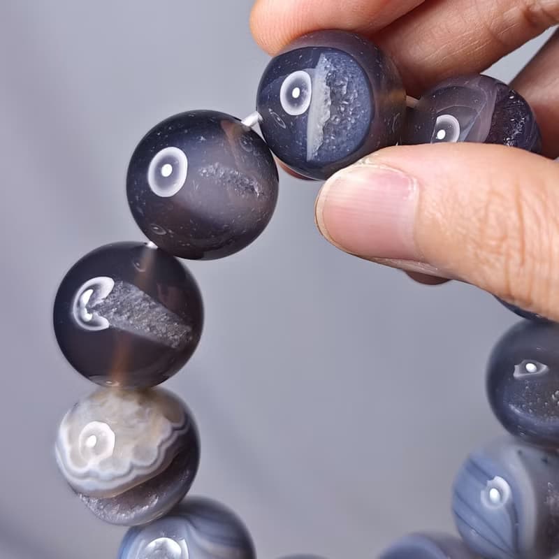 瑪瑙 玉瓍 微聚寶盆 黑白 事業 領袖 招財 手鍊 單品 禮物 收藏