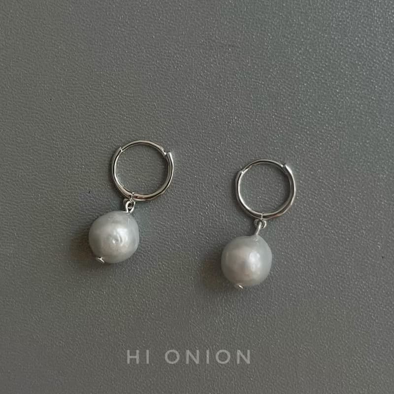 Hi Onion海子的詩 小眾S925銀耳扣百搭男女同款天然珍珠耳夾耳飾