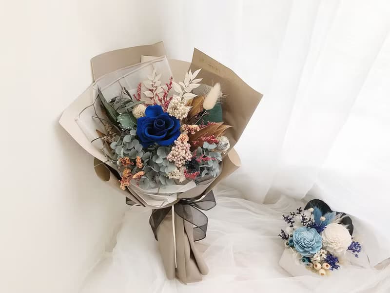 永生花 永生玫瑰花 乾燥花 情人節花束 拍照花束 畢業花束 紀念日