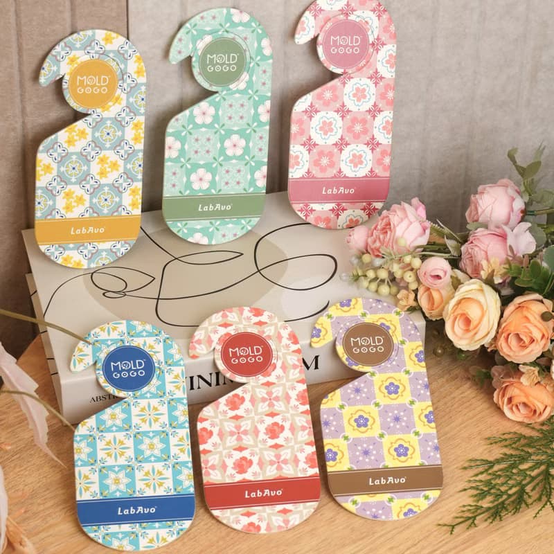 MoldGoGo 防霉香氛吊卡 | 花磚款_6片組 | MIT 專利防霉技術