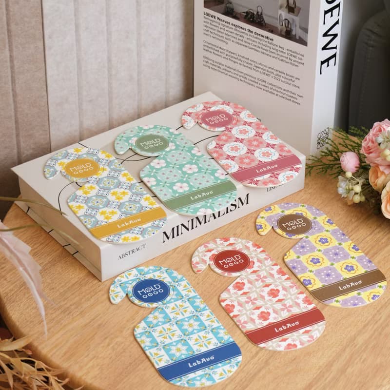 MoldGoGo 防霉香氛吊卡 | 花磚款_6片組 | MIT 專利防霉技術