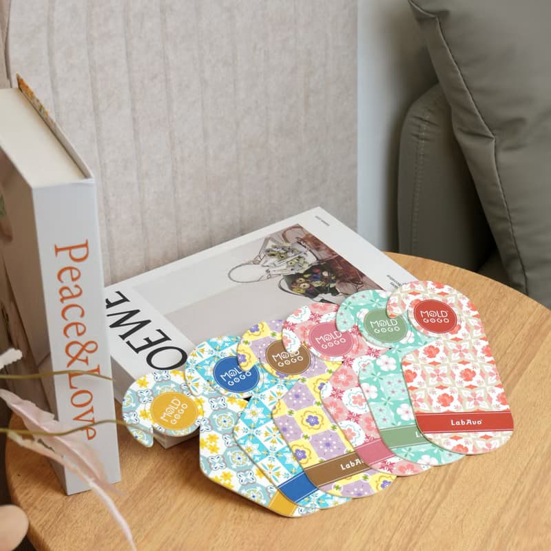 MoldGoGo 防霉香氛吊卡 | 花磚款_6片組 | MIT 專利防霉技術