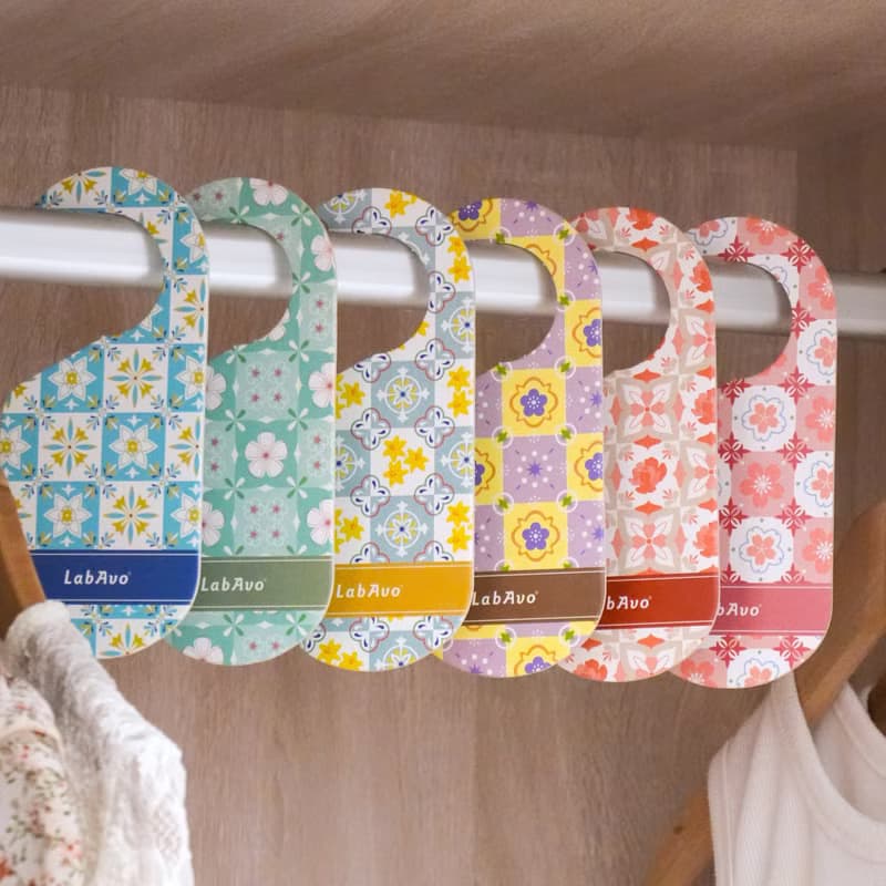 MoldGoGo 防霉香氛吊卡 | 花磚款_6片組 | MIT 專利防霉技術