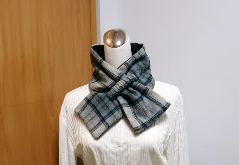 可調式短圍巾.scarf 保暖圍脖 雙面雙色 大人.小孩均適用