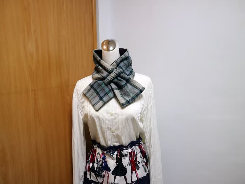 可調式短圍巾.scarf 保暖圍脖 雙面雙色 大人.小孩均適用