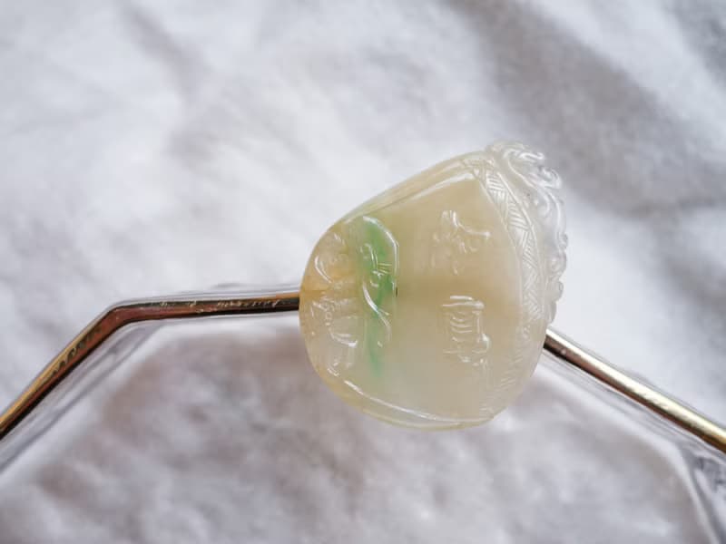 吉祥如意三彩玉墜・翡翠・緬甸玉 ・天然石