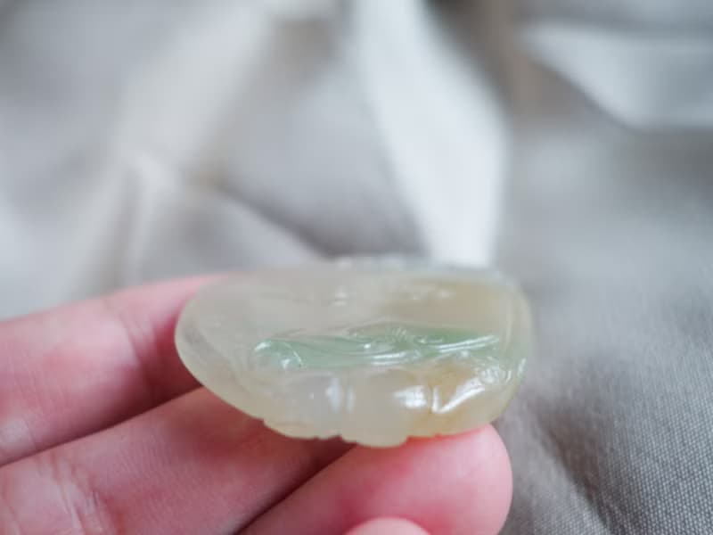 吉祥如意三彩玉墜・翡翠・緬甸玉 ・天然石