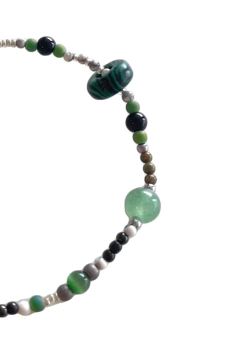 Green Natural Stone Bracelet 014