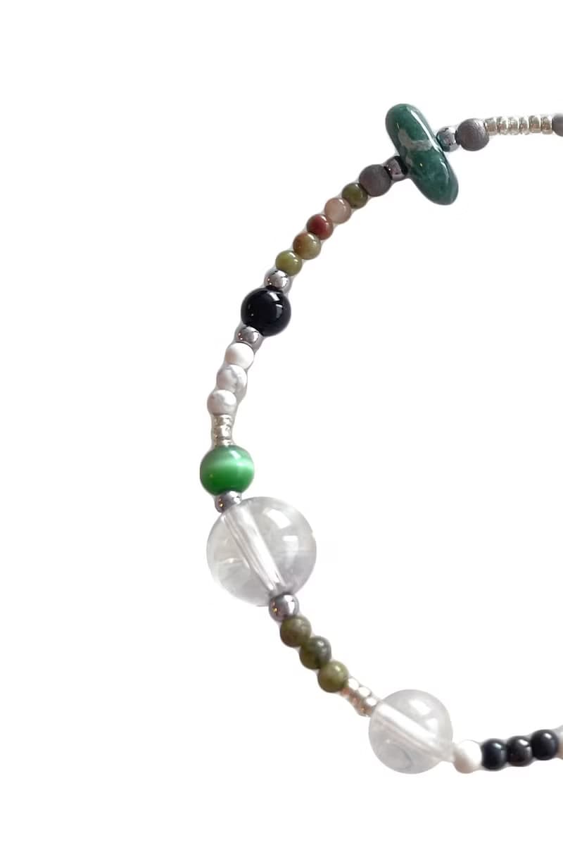 Green Natural Stone Bracelet 014