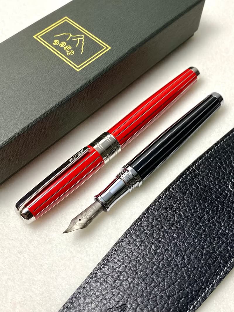 3952老山羊-X800 英倫情人 黑/紅 書法鈦尖鋼筆