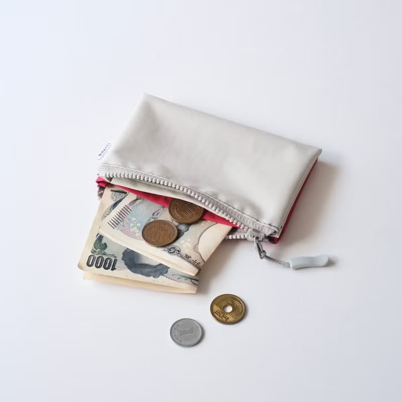 【2TONE mini wallet】3つの収納 軽量高機能ナイロン