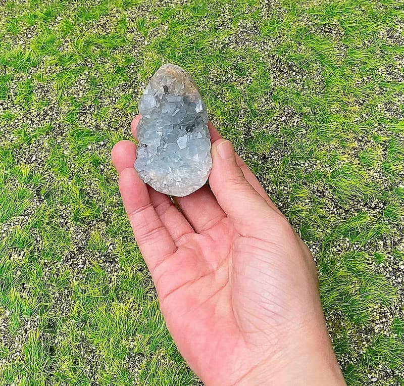 天然原礦天青雨滴 天青石鎮 藍水晶 療癒 淨化 開運 快速出貨