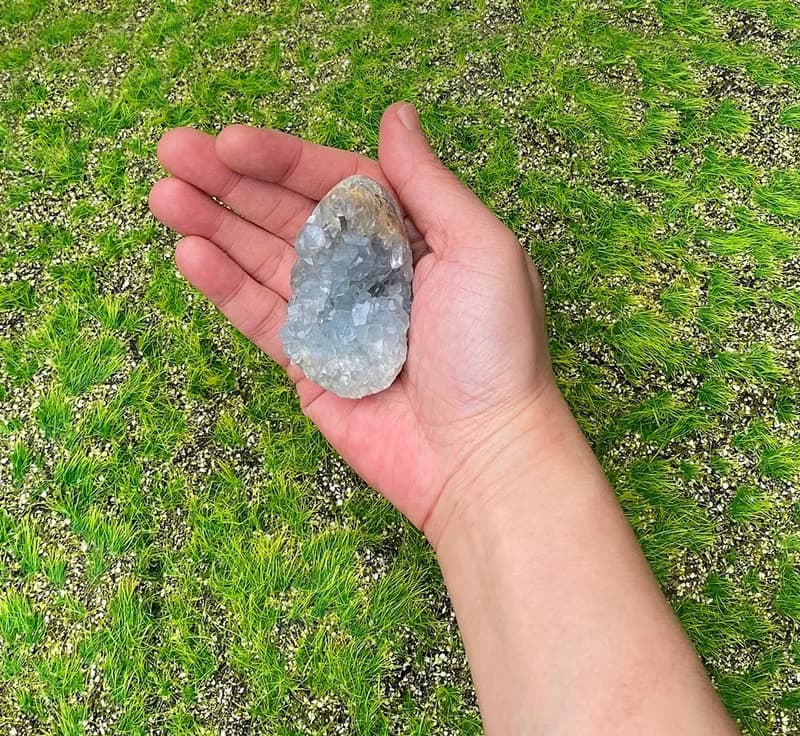 天然原礦天青雨滴 天青石鎮 藍水晶 療癒 淨化 開運 快速出貨