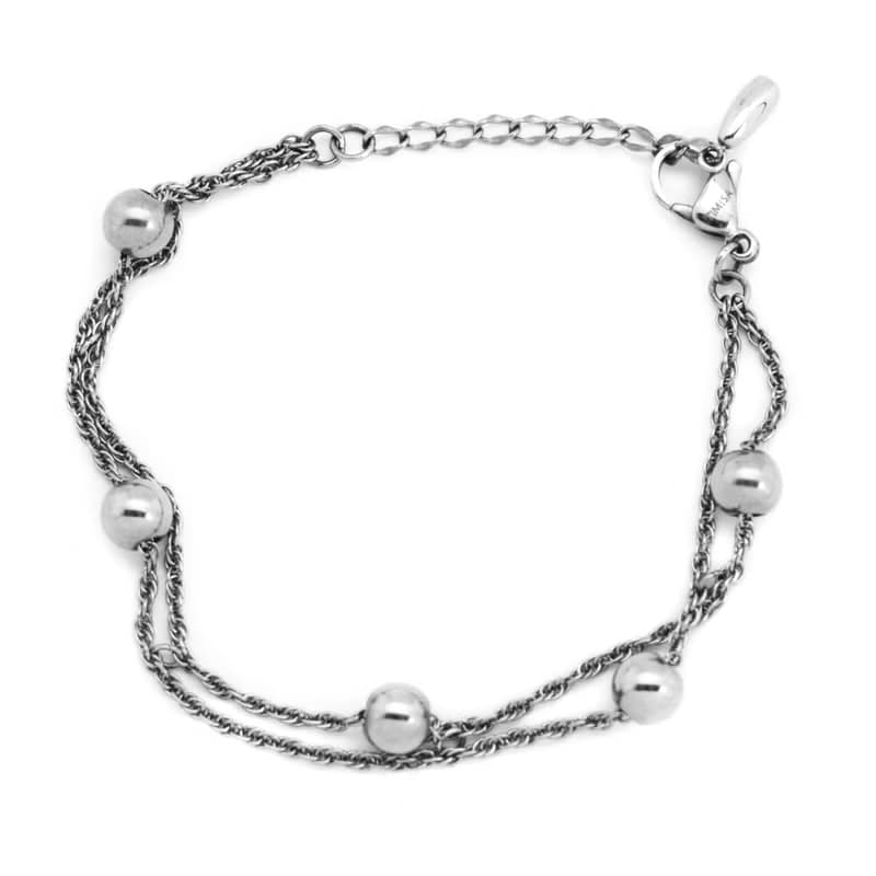 轉圈圈 純鈦手鍊 (抗敏/永不變質/無塗層/FreeSize)