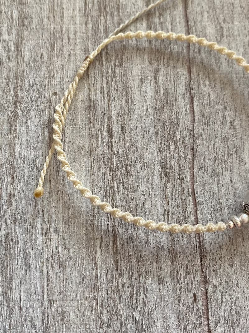 蕾絲編織系列 藍月光純銀編織手鍊 南美蠟線編織 腳鍊