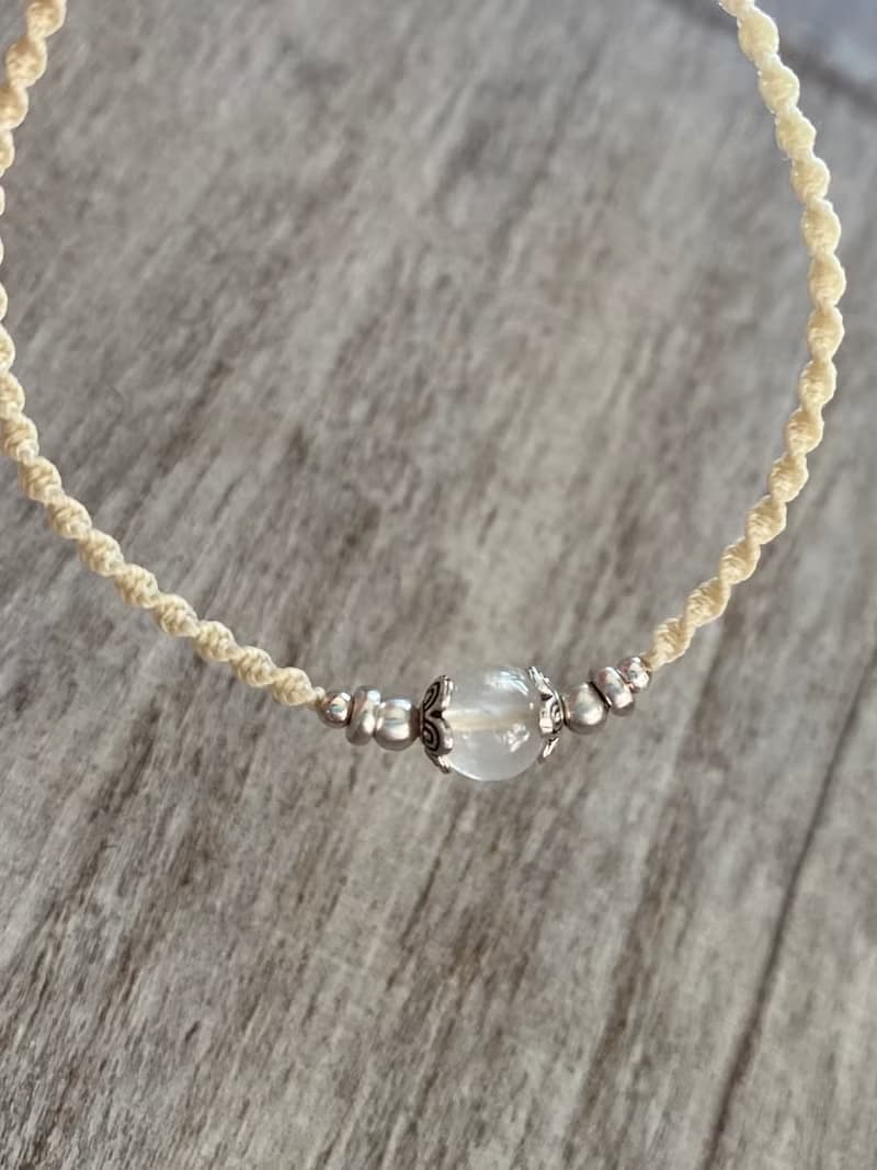 蕾絲編織系列 藍月光純銀編織手鍊 南美蠟線編織 腳鍊