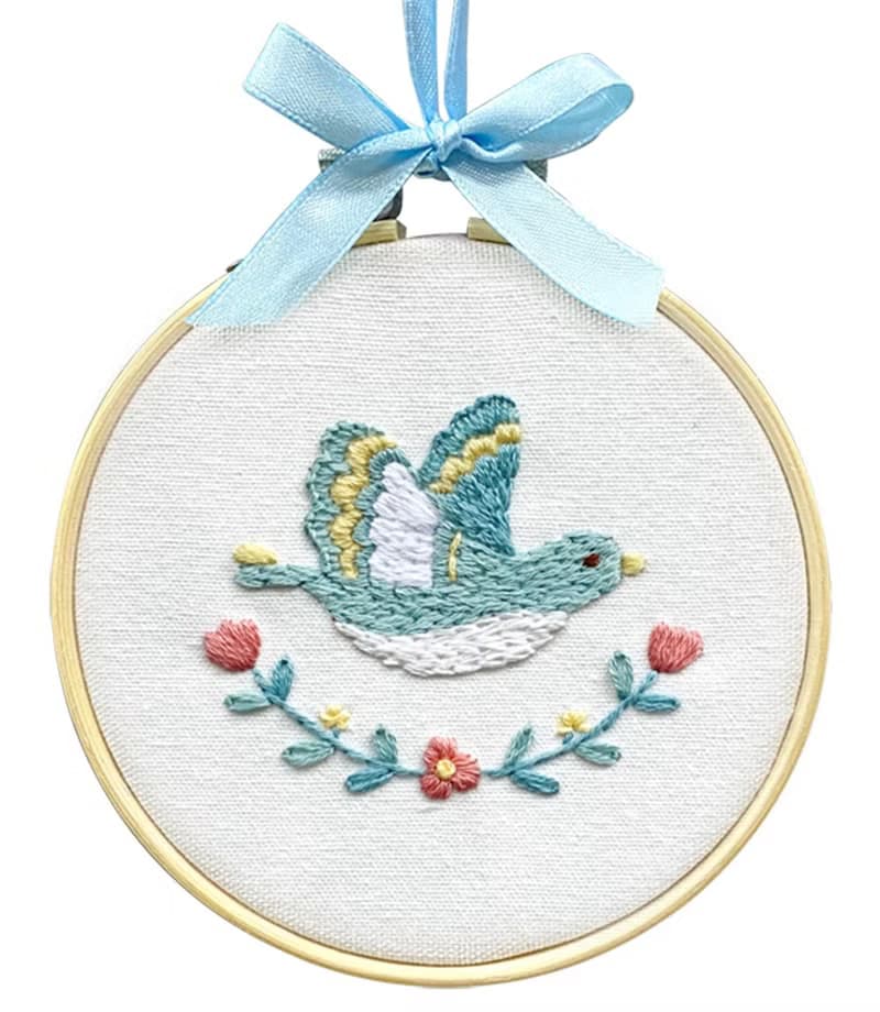 可愛動物刺繡材料套組系列-幸福青鳥
