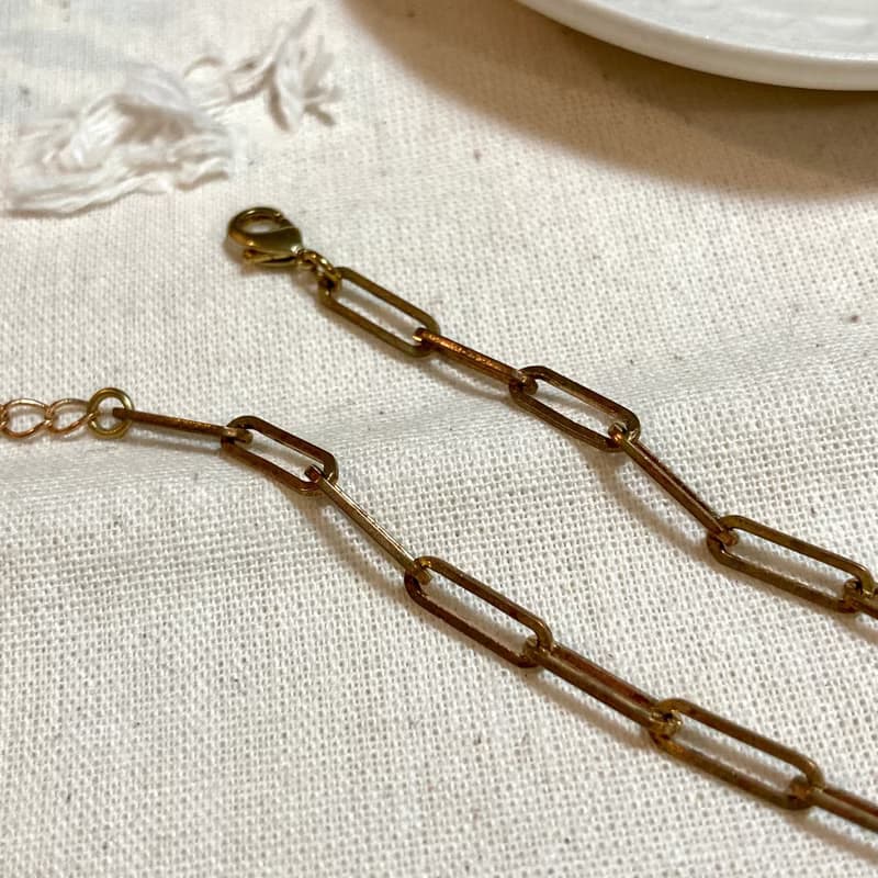 老林雜貨 | 簡約百搭黃銅手鍊