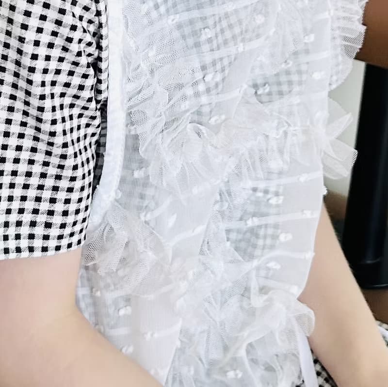 白色蕾絲花外搭背心 / 童裝 親子裝