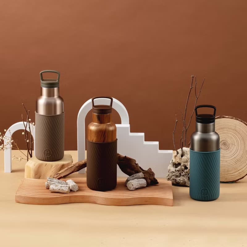 【生活美學】480ml 保溫瓶 | 冷杉瓶-荒野(水波紋)