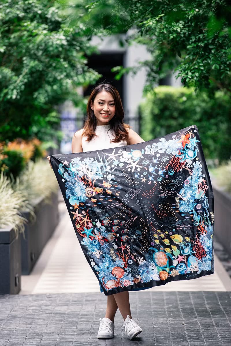 加勒比 - 海底世界絲巾／圍巾 (Caribbean-Star Scarf-Under the Ocean Collection)