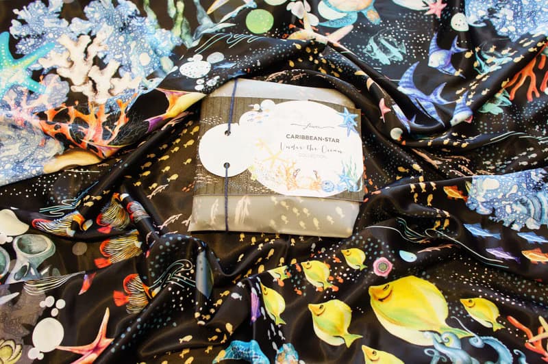 加勒比 - 海底世界絲巾／圍巾 (Caribbean-Star Scarf-Under the Ocean Collection)