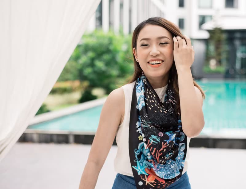 加勒比 - 海底世界絲巾／圍巾 (Caribbean-Star Scarf-Under the Ocean Collection)