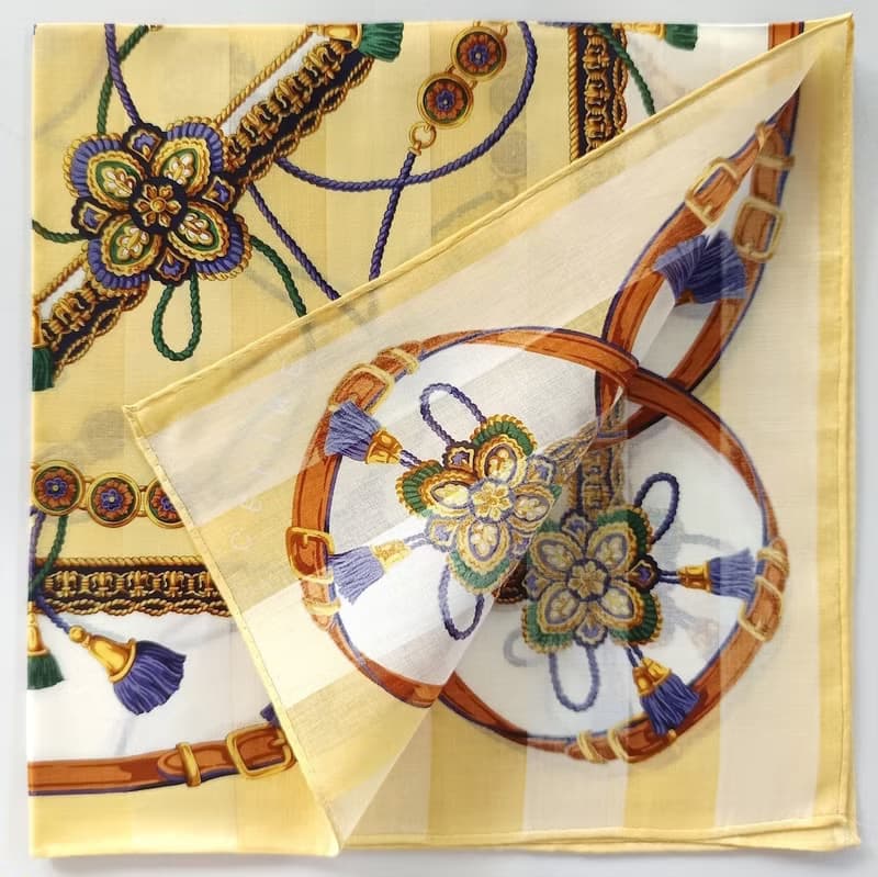 Celine Paris Vintage Handkerchief Royal Luxury Badge 20 x 20 inches