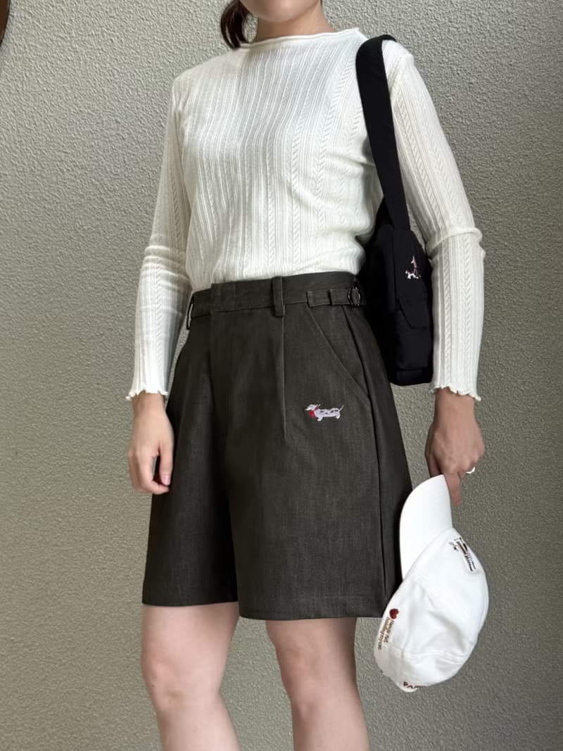 短裤Shorts : 绿色牛仔布 (Green Denim) : 腊肠犬Dachshund